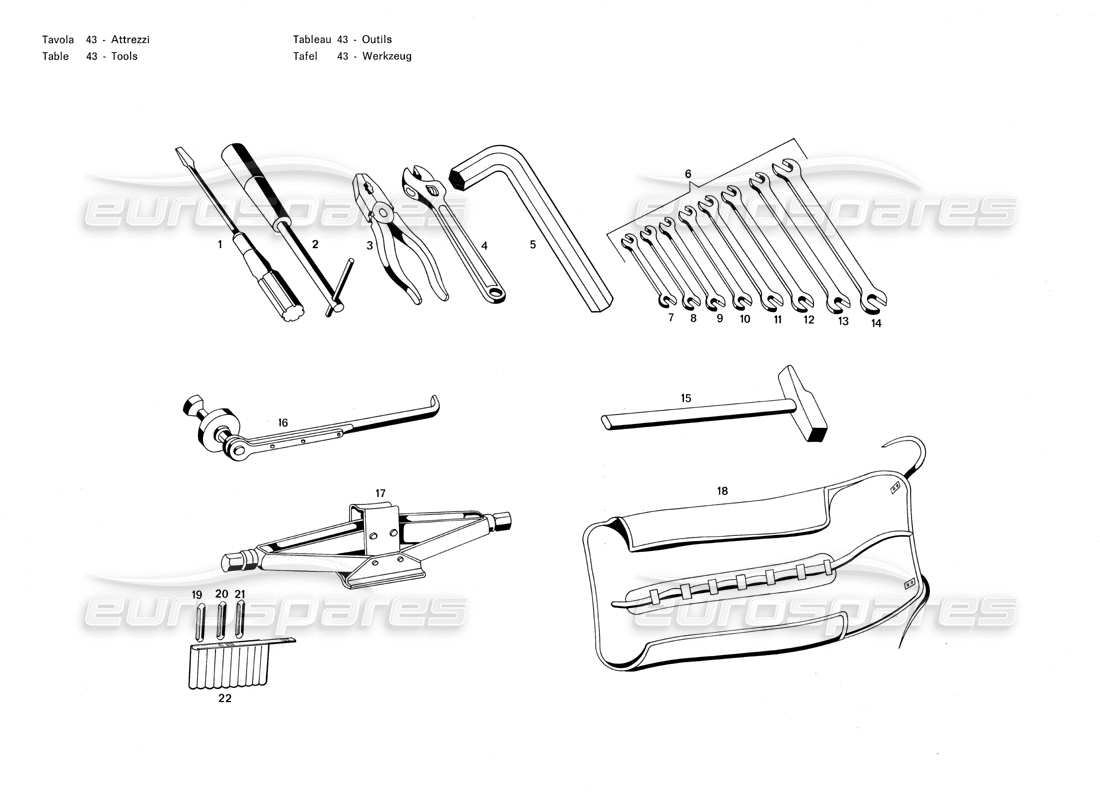 a part diagram from the maserati merak parts catalogue