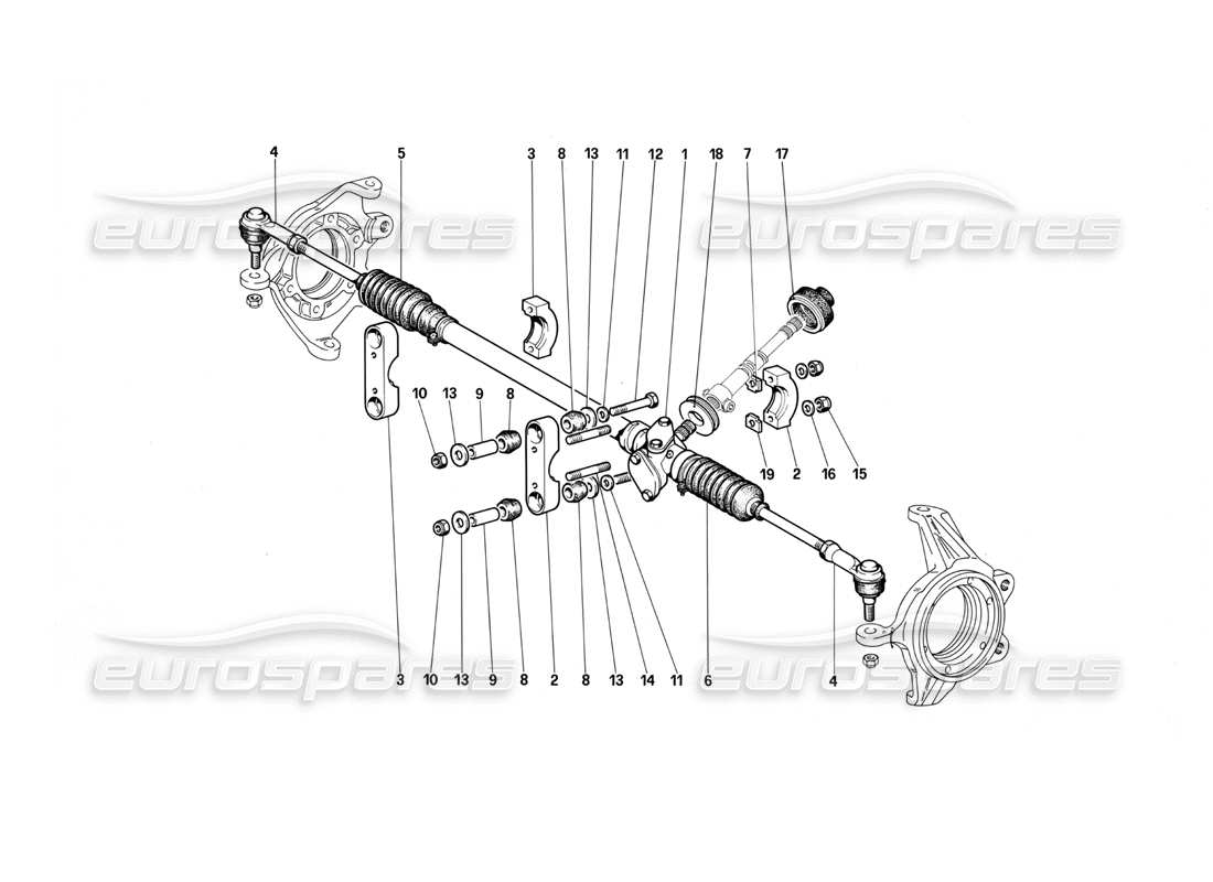 a part diagram from the ferrari testarossa parts catalogue