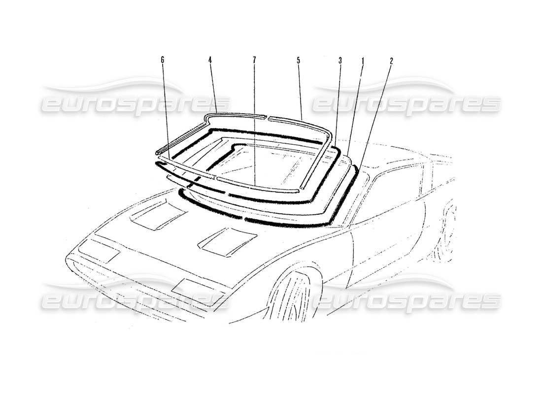 a part diagram from the ferrari 365 gtc4 (coachwork) parts catalogue