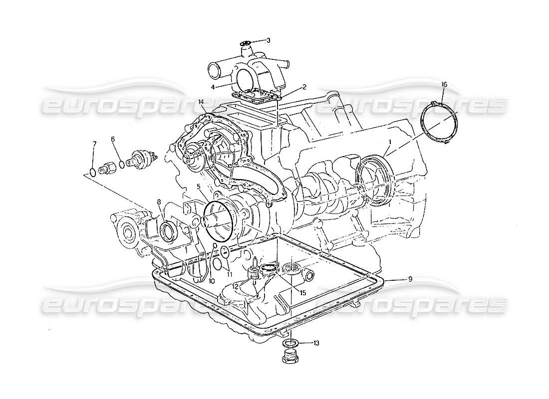 a part diagram from the maserati biturbo 2.5 (1984) parts catalogue