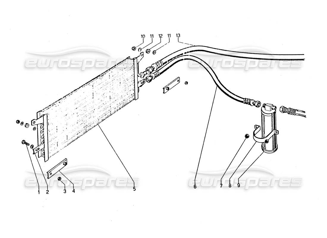 a part diagram from the lamborghini urraco p250 / p250s parts catalogue