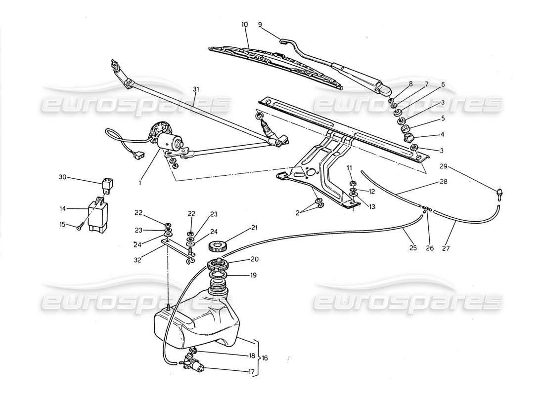 a part diagram from the maserati biturbo (1983-1995) parts catalogue