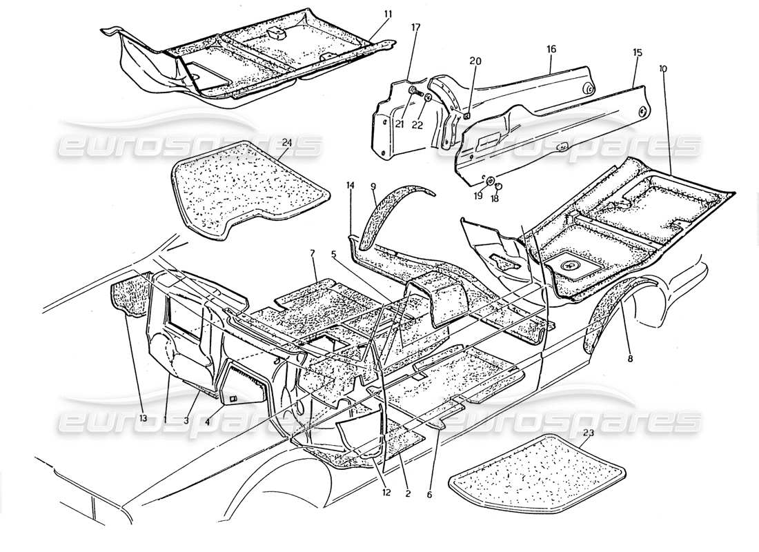 a part diagram from the maserati 2.24v parts catalogue