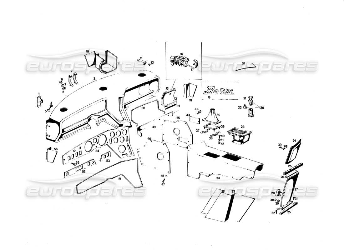 a part diagram from the maserati bora parts catalogue