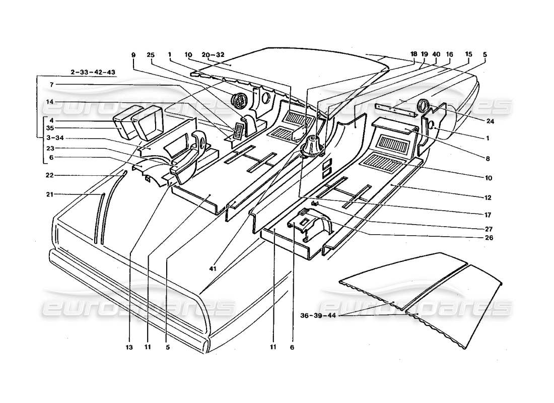 a part diagram from the ferrari 400 parts catalogue