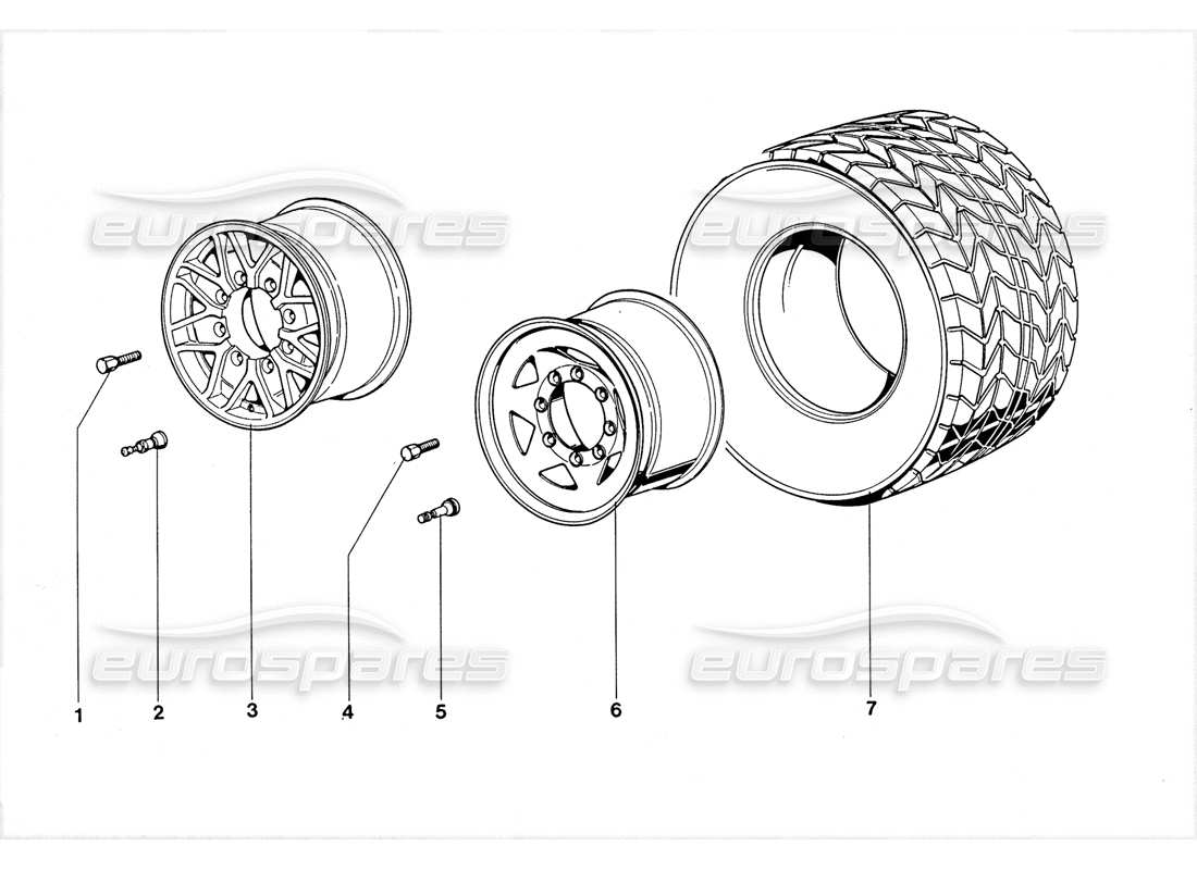 VIEW PARTS DIAGRAMS FROM THE LAMBORGHINI LM002 PARTS CATALOGUE a part diagram from the lamborghini lm002 parts catalogue