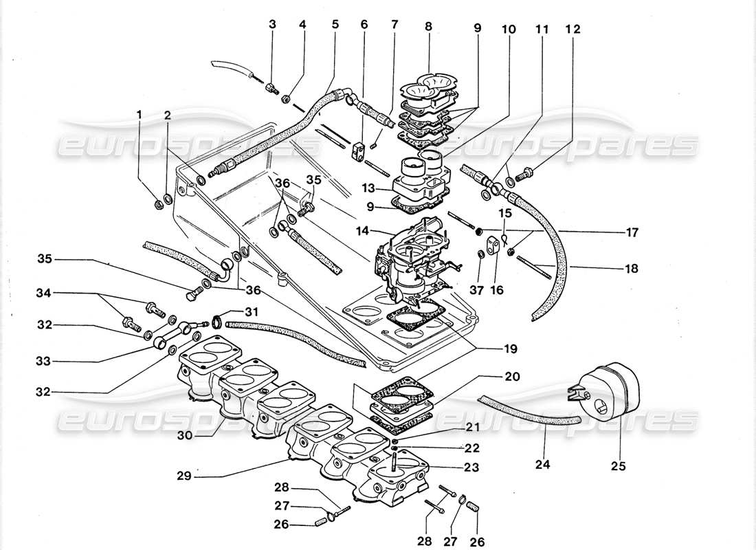 a part diagram from the lamborghini lm002 parts catalogue