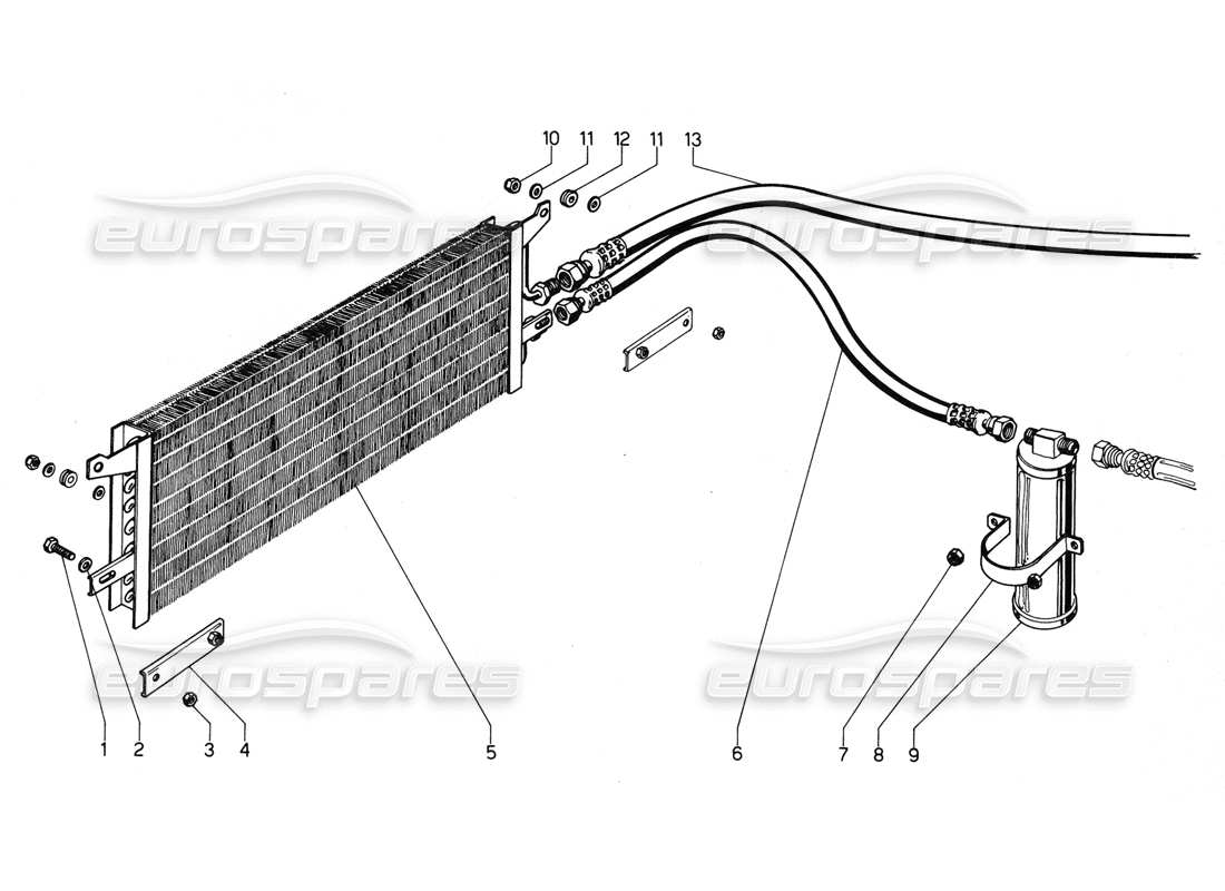 a part diagram from the lamborghini urraco parts catalogue