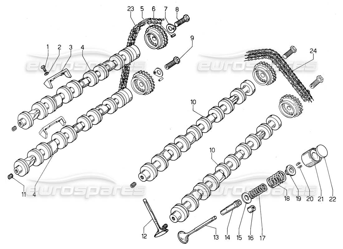 VIEW PARTS DIAGRAMS FROM THE LAMBORGHINI URRACO PARTS CATALOGUE a part diagram from the lamborghini urraco parts catalogue