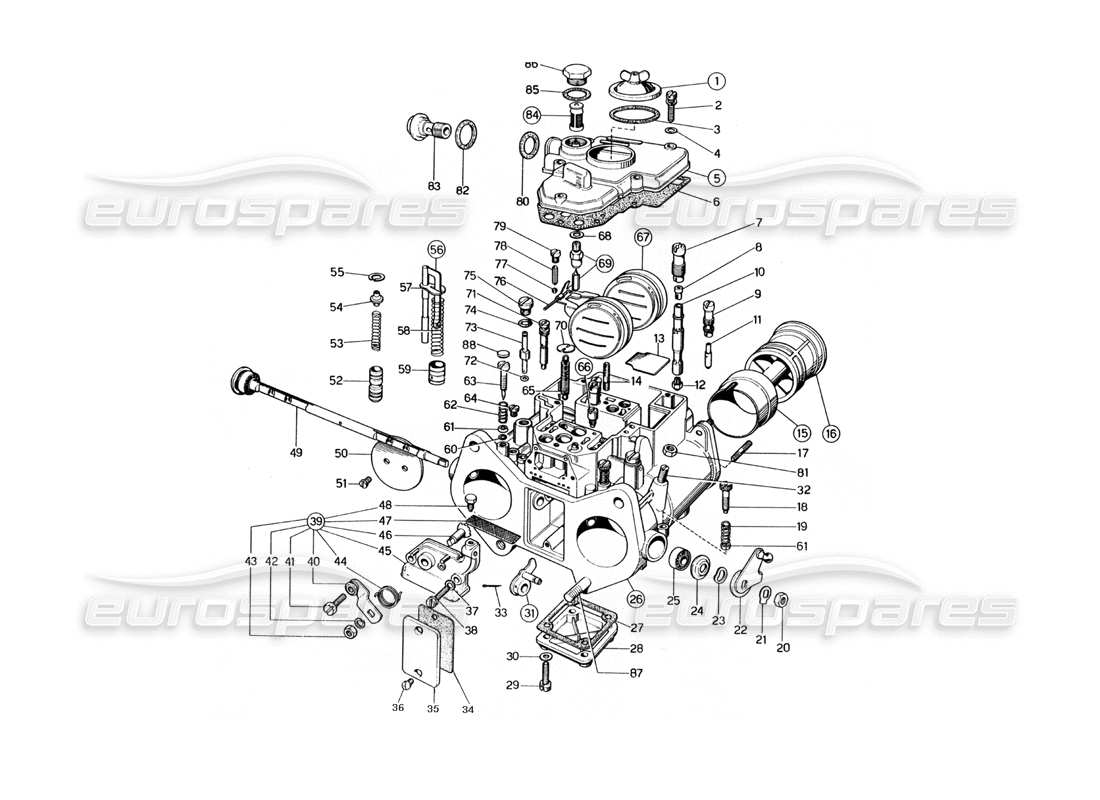 a part diagram from the ferrari 400 gt (mechanical) parts catalogue