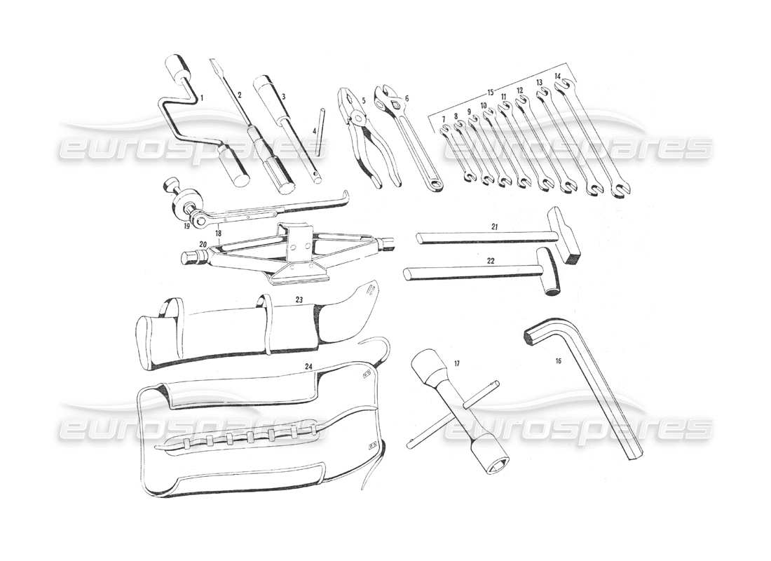 a part diagram from the maserati indy parts catalogue