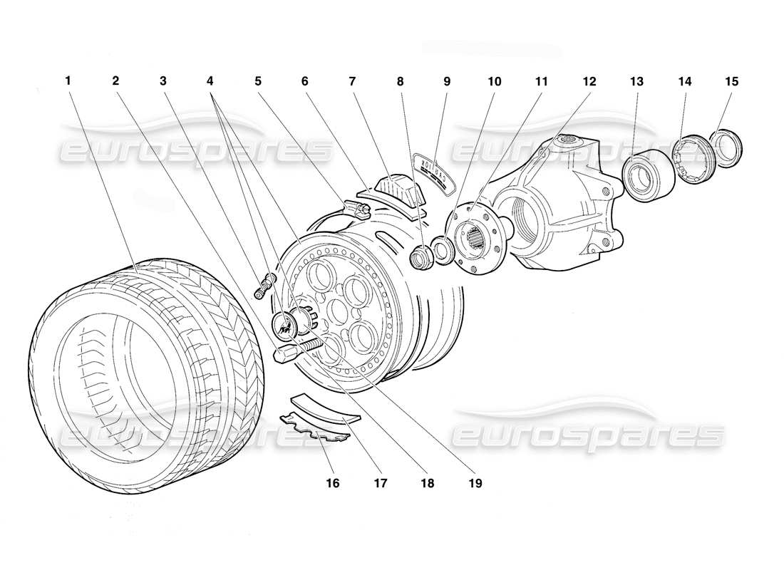 VIEW PARTS DIAGRAMS FROM THE LAMBORGHINI DIABLO PARTS CATALOGUE a part diagram from the lamborghini diablo parts catalogue