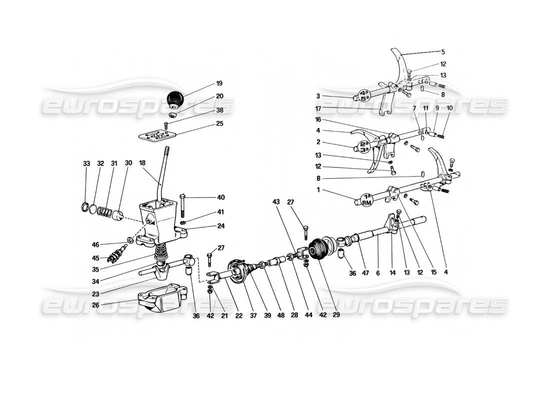 a part diagram from the ferrari 512 parts catalogue