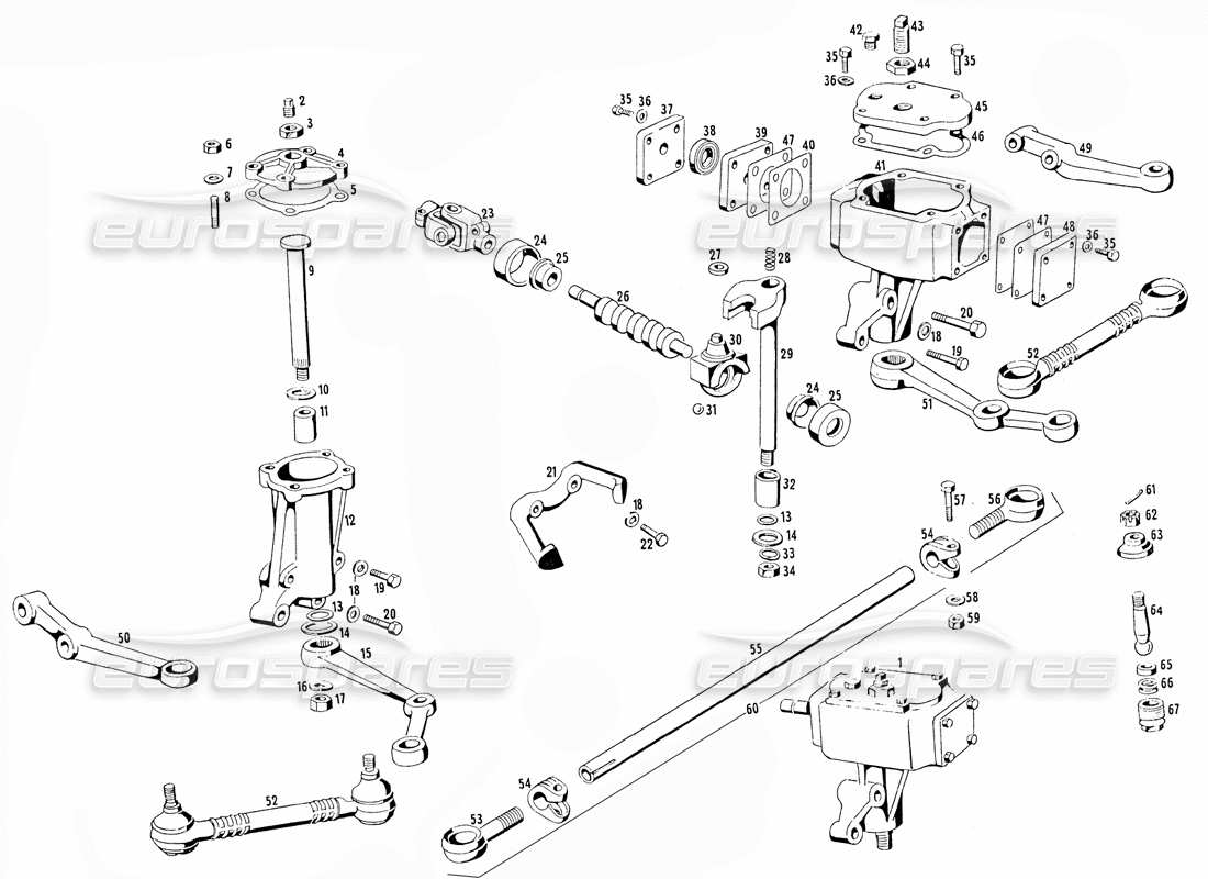 a part diagram from the maserati mistral parts catalogue