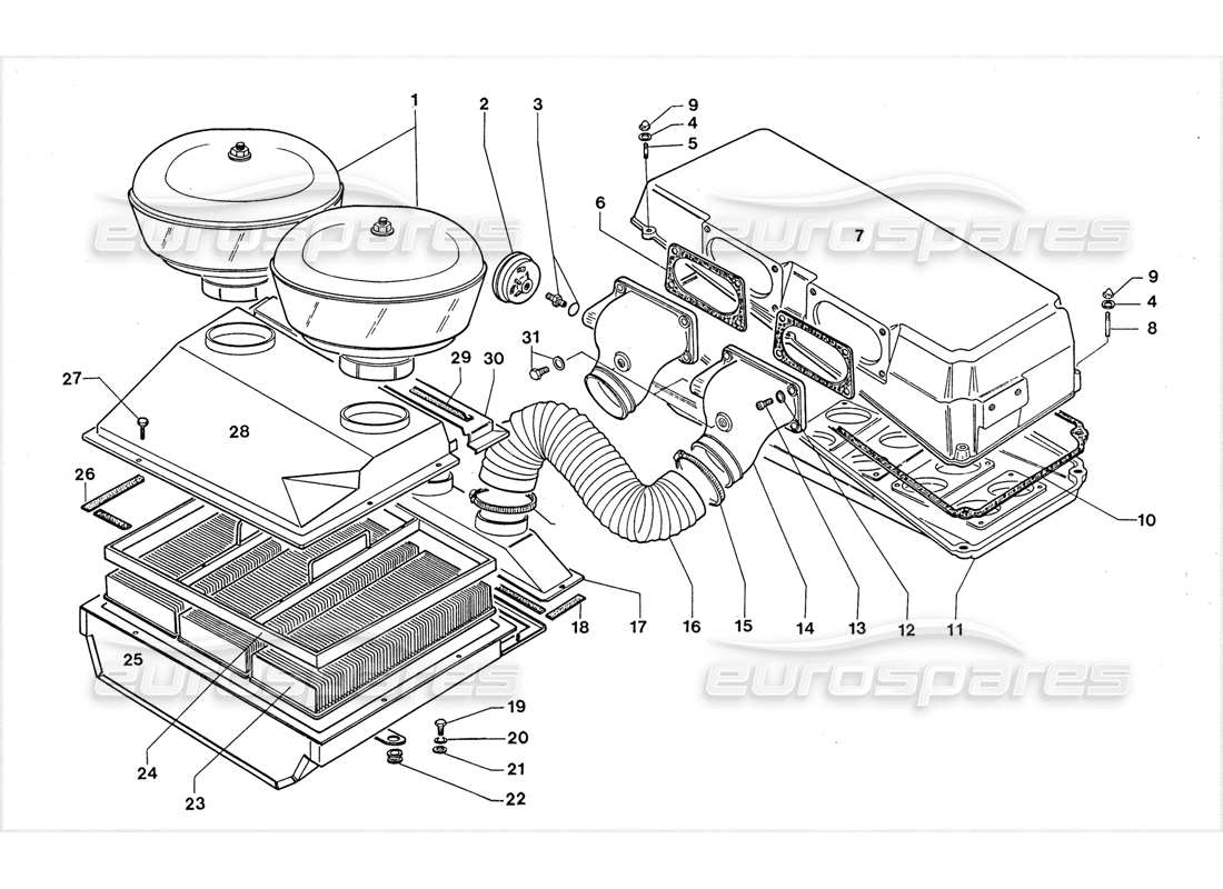 VIEW PARTS DIAGRAMS FROM THE LAMBORGHINI LM002 PARTS CATALOGUE a part diagram from the lamborghini lm002 parts catalogue