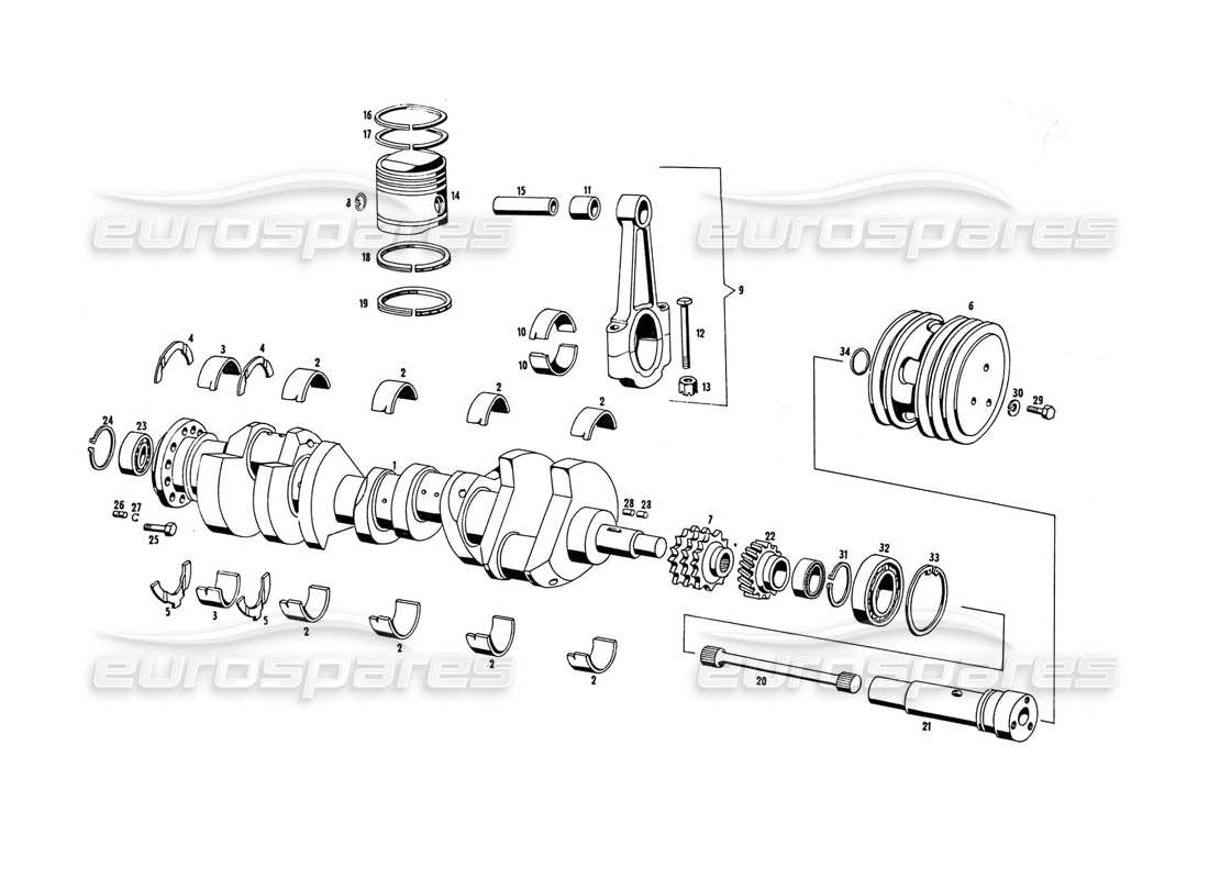 a part diagram from the maserati indy parts catalogue