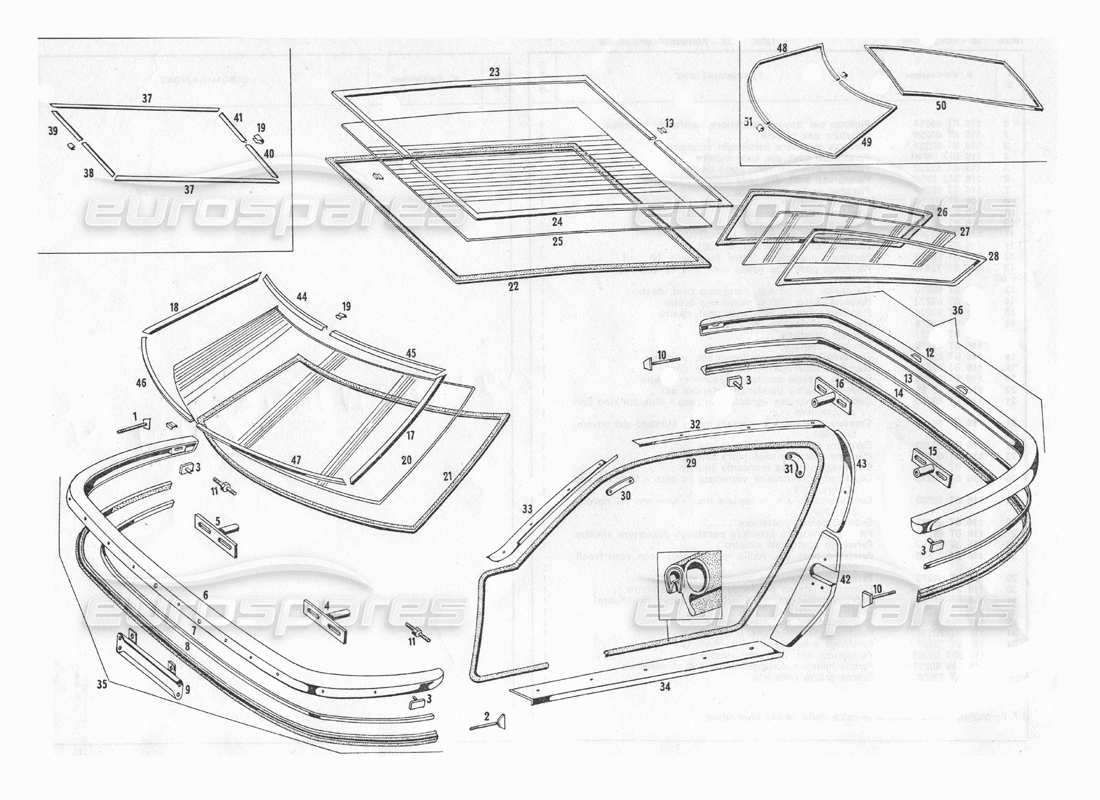 a part diagram from the maserati indy parts catalogue