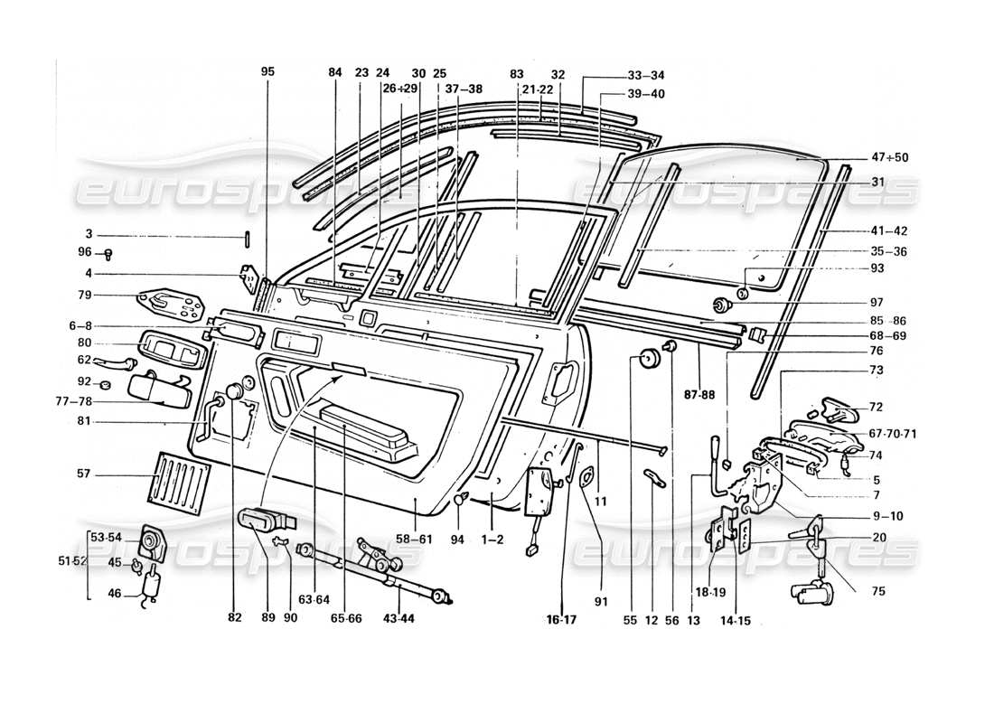 a part diagram from the ferrari 412 parts catalogue