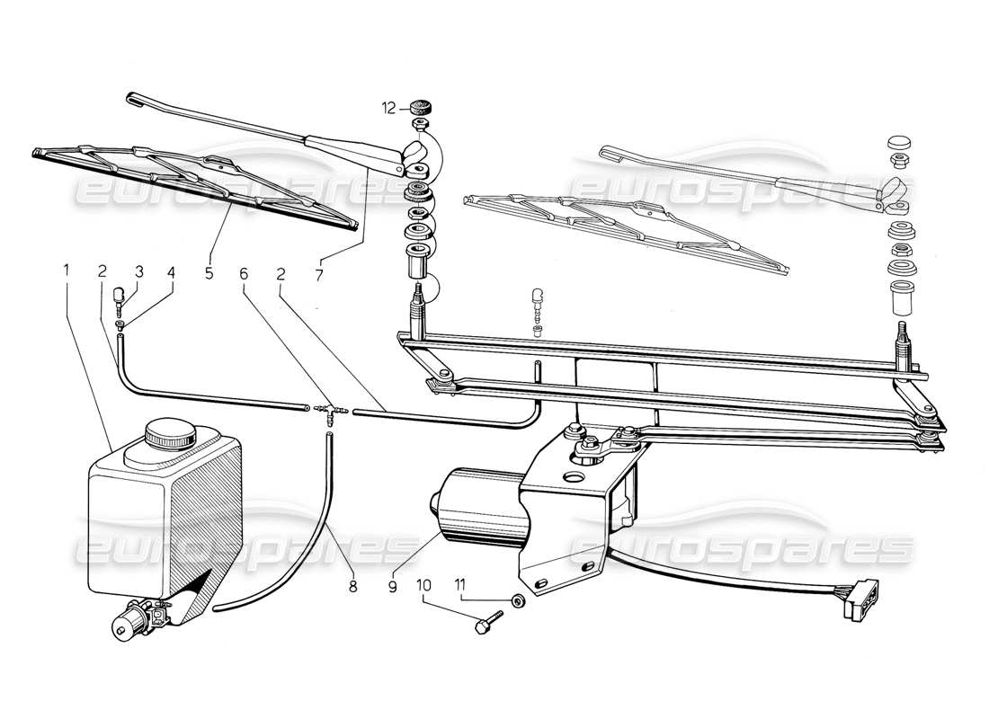 a part diagram from the lamborghini jalpa parts catalogue