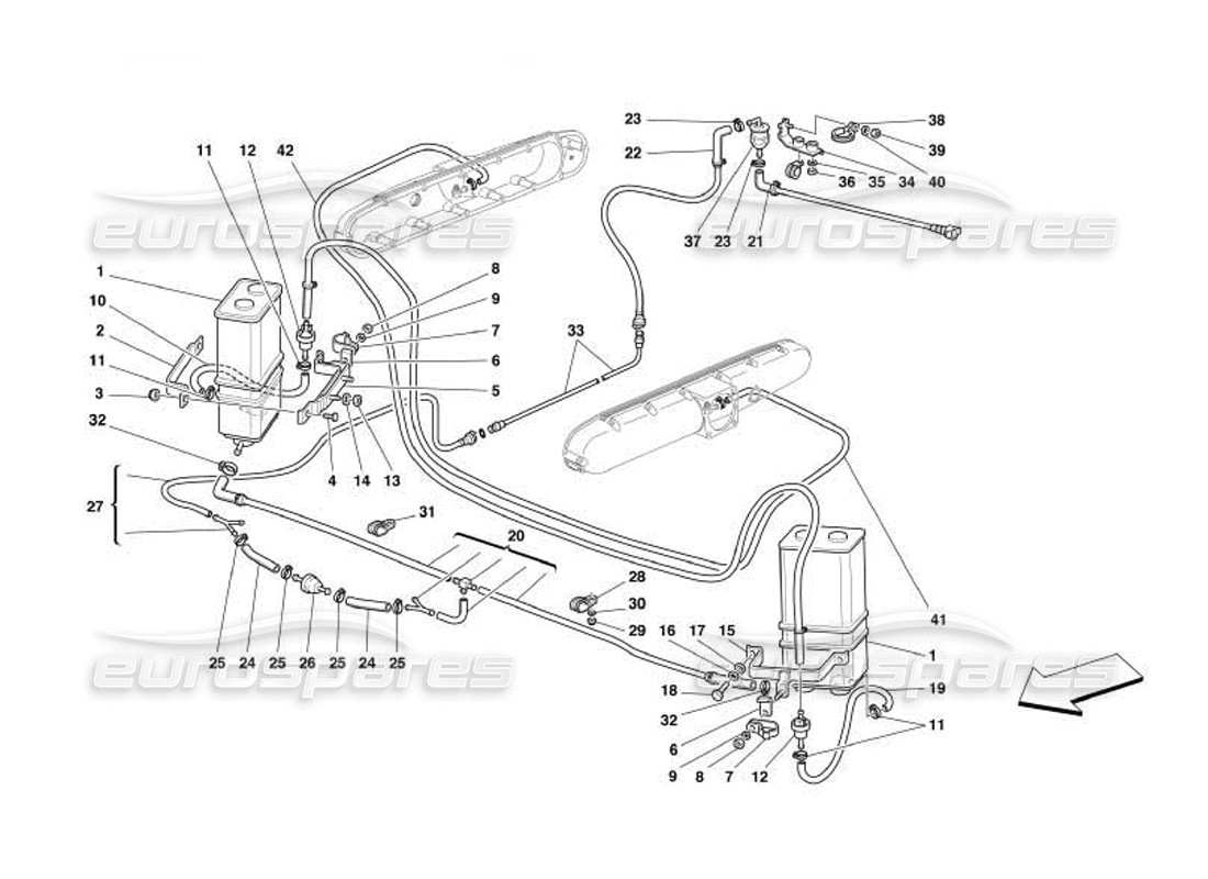 a part diagram from the ferrari 550 parts catalogue