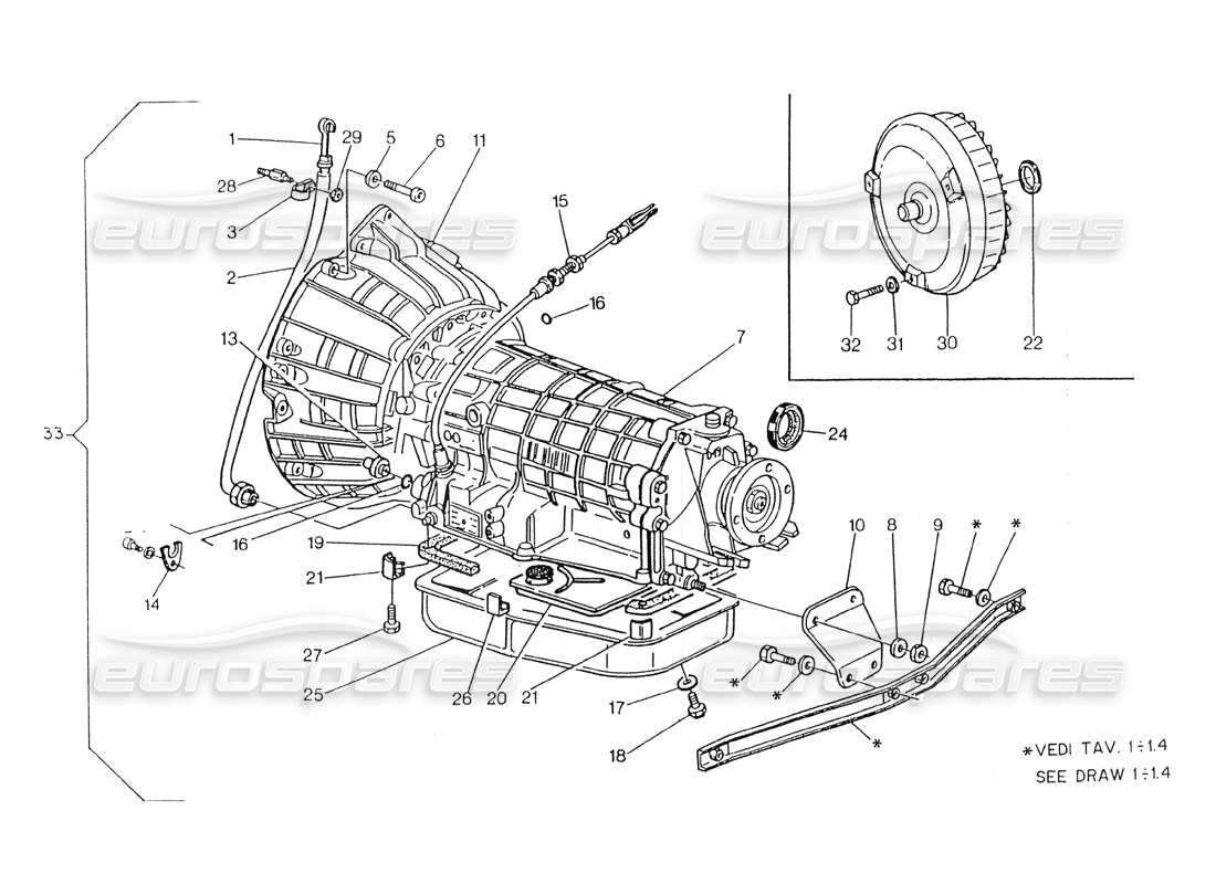 a part diagram from the maserati biturbo (1983-1995) parts catalogue