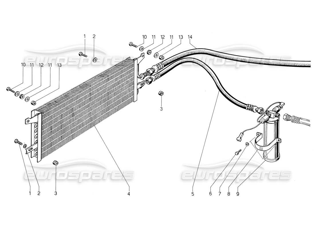 a part diagram from the lamborghini jalpa parts catalogue