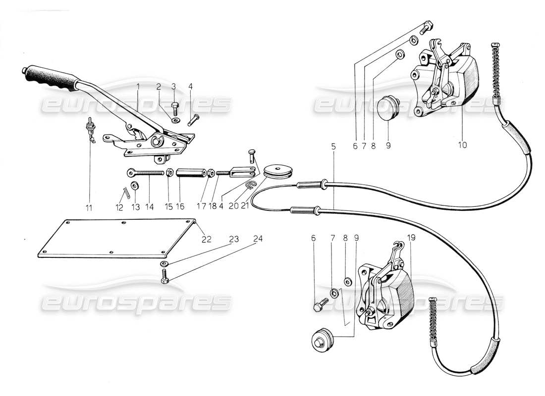 a part diagram from the lamborghini jalpa parts catalogue