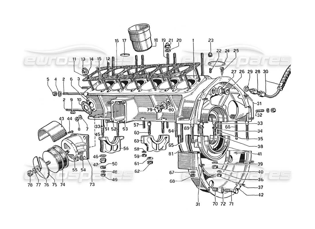 a part diagram from the ferrari 275 parts catalogue