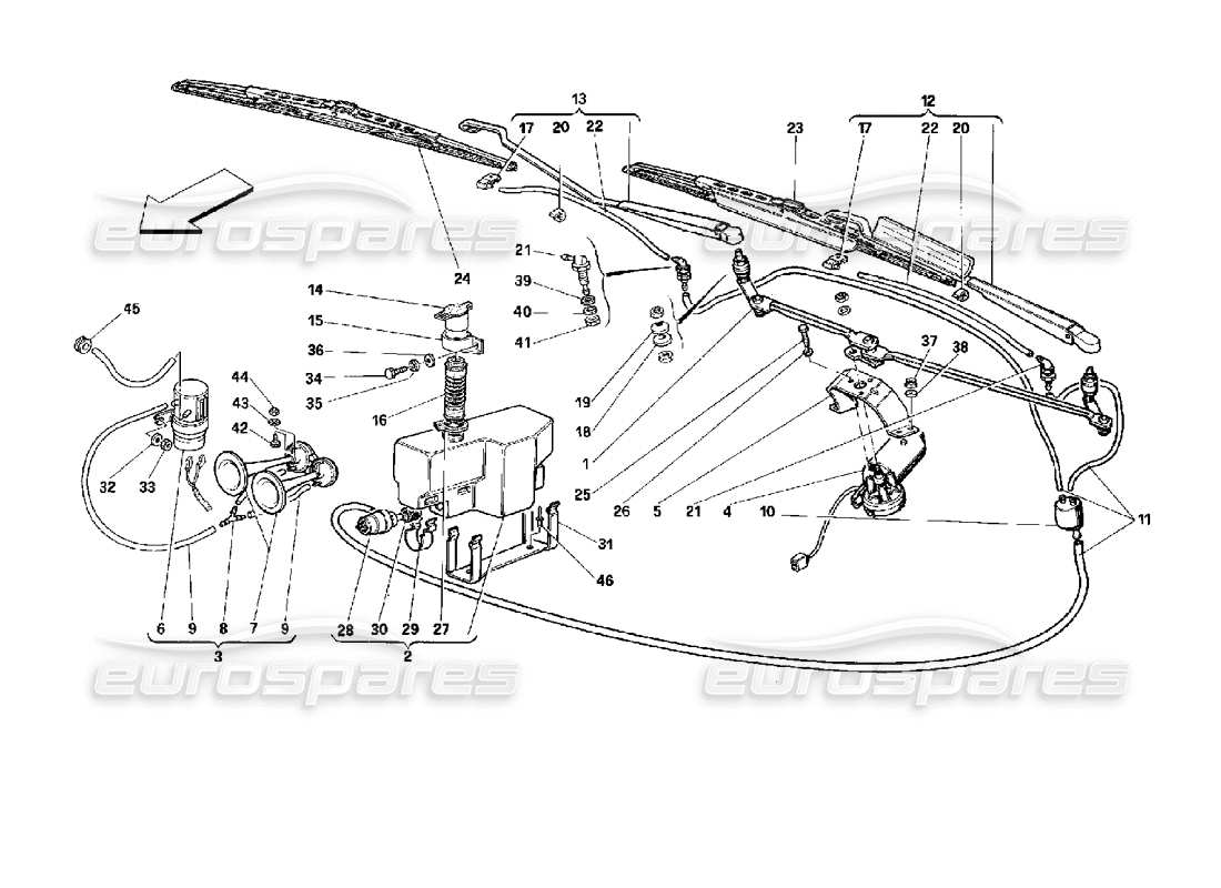 part diagram containing part number 62461600