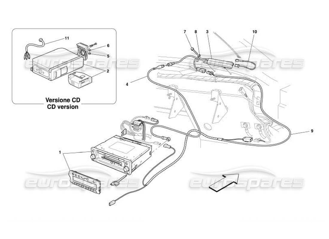 a part diagram from the ferrari 550 parts catalogue