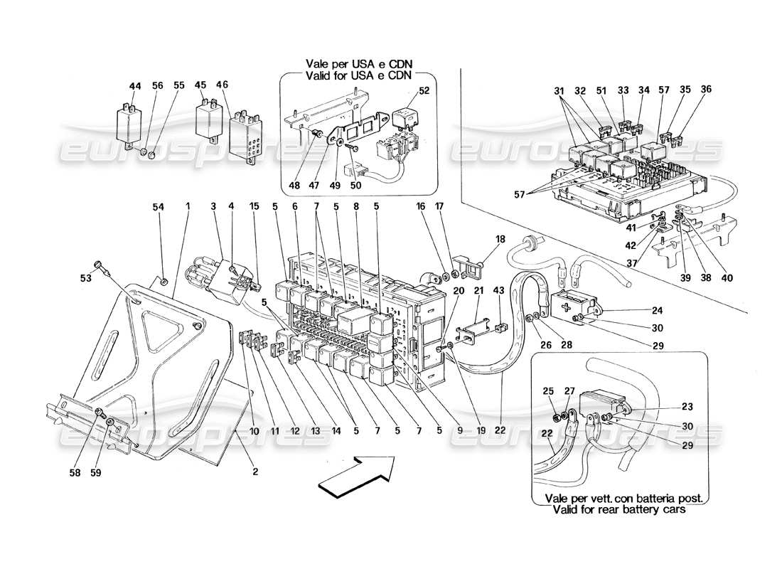 a part diagram from the ferrari 348 parts catalogue