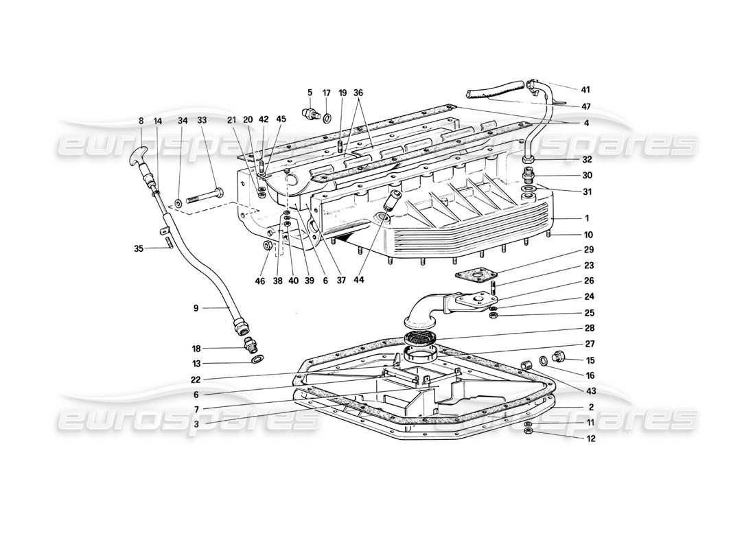 a part diagram from the ferrari 412 parts catalogue