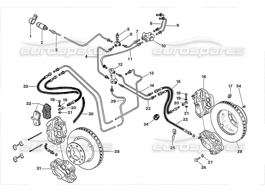 VIEW PARTS DIAGRAMS FROM THE LAMBORGHINI LM002 PARTS CATALOGUE a part diagram from the lamborghini lm002 parts catalogue