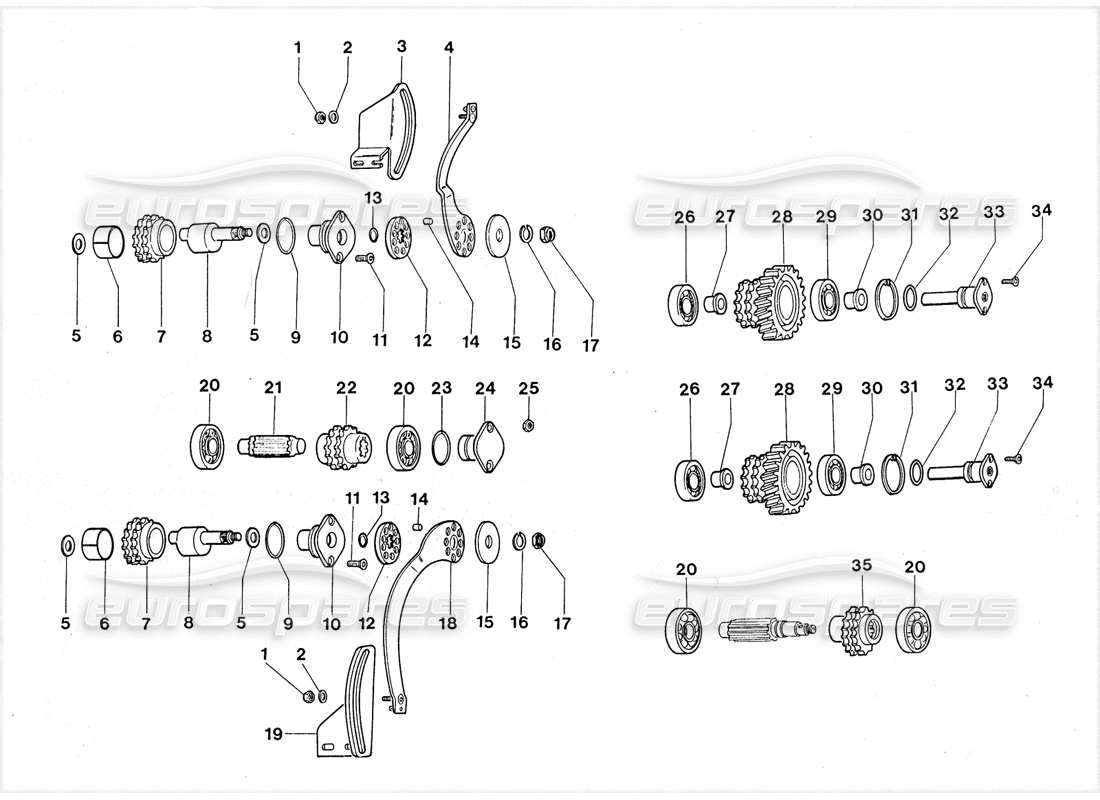 a part diagram from the lamborghini lm002 parts catalogue