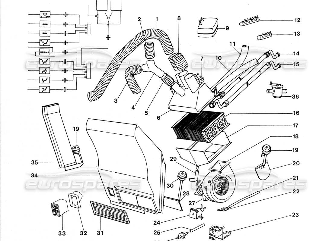 a part diagram from the lamborghini lm002 parts catalogue