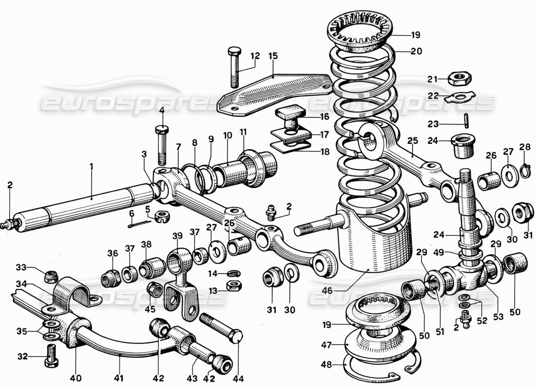 a part diagram from the ferrari 365 gt 2+2 (mechanical) parts catalogue