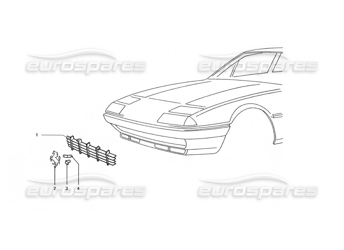 a part diagram from the ferrari 412 parts catalogue