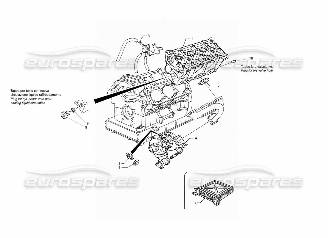 a part diagram from the maserati ghibli 2.0 cup parts catalogue