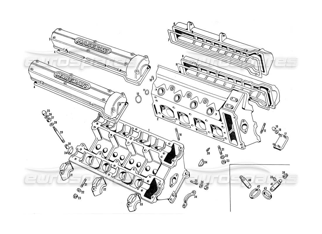 a part diagram from the maserati indy 4.2 parts catalogue