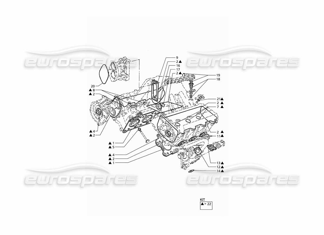 a part diagram from the maserati quattroporte (1996-2001) parts catalogue