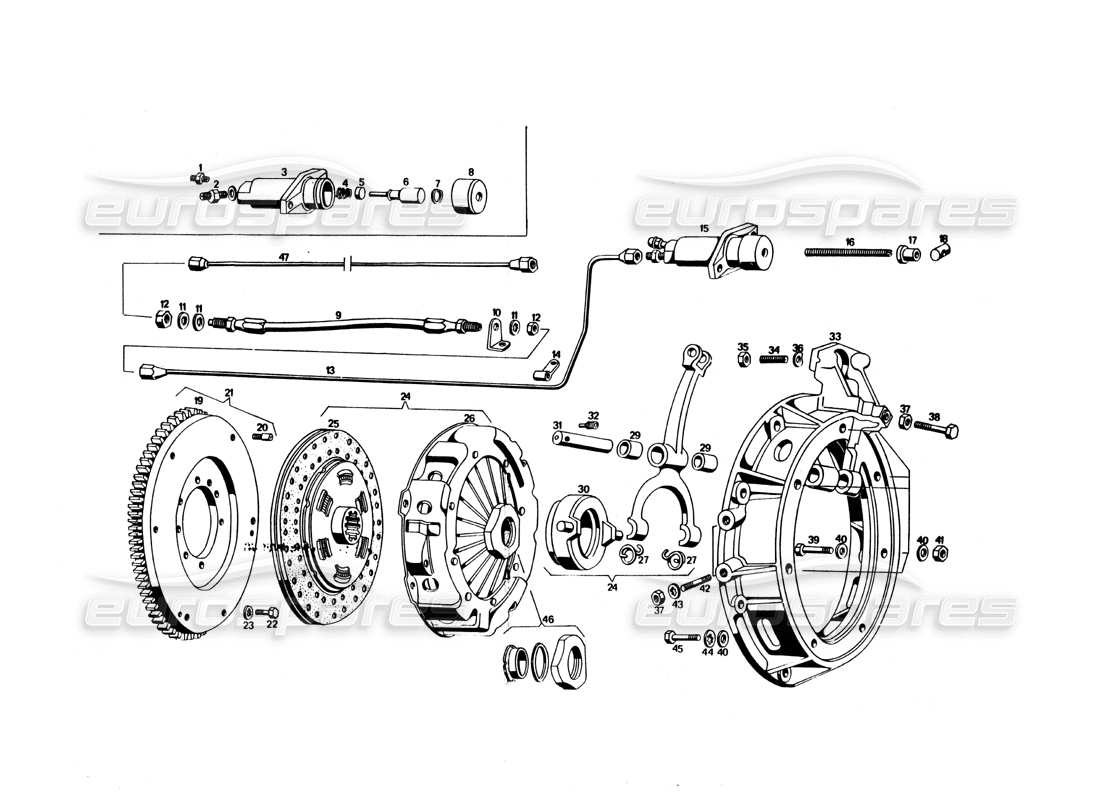 a part diagram from the maserati bora parts catalogue