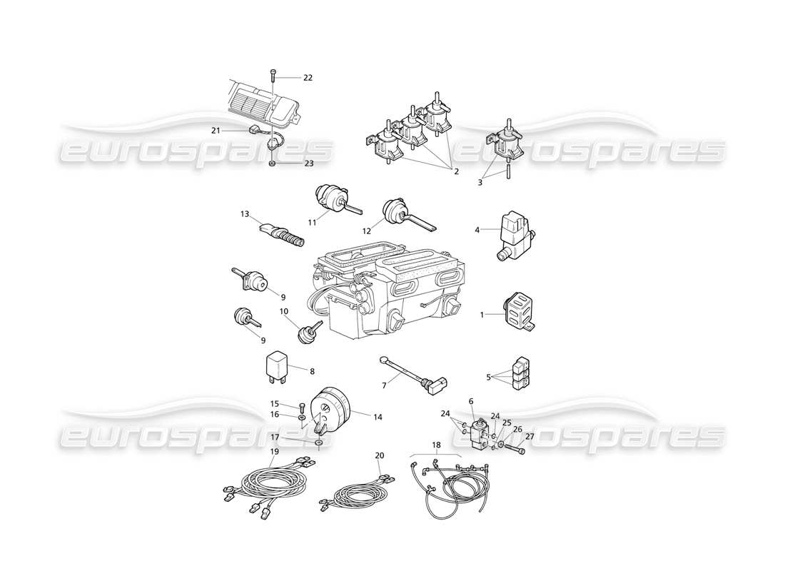 a part diagram from the maserati quattroporte (1996-2001) parts catalogue