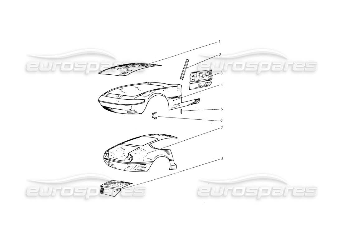 a part diagram from the ferrari 330 and 365 parts catalogue