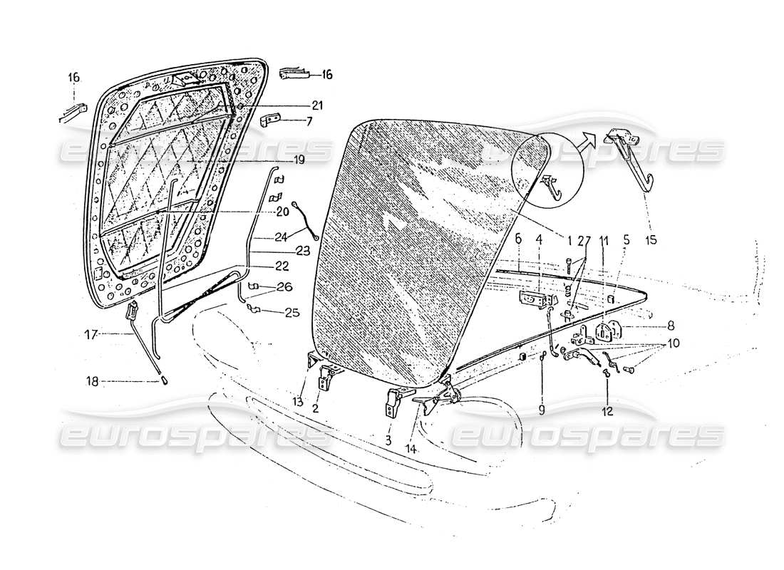 a part diagram from the ferrari 330 and 365 parts catalogue