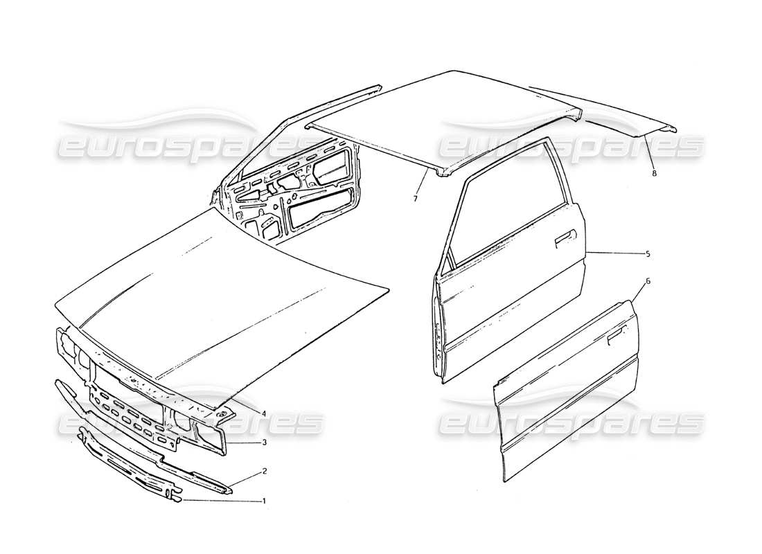 a part diagram from the maserati biturbo (1983-1995) parts catalogue