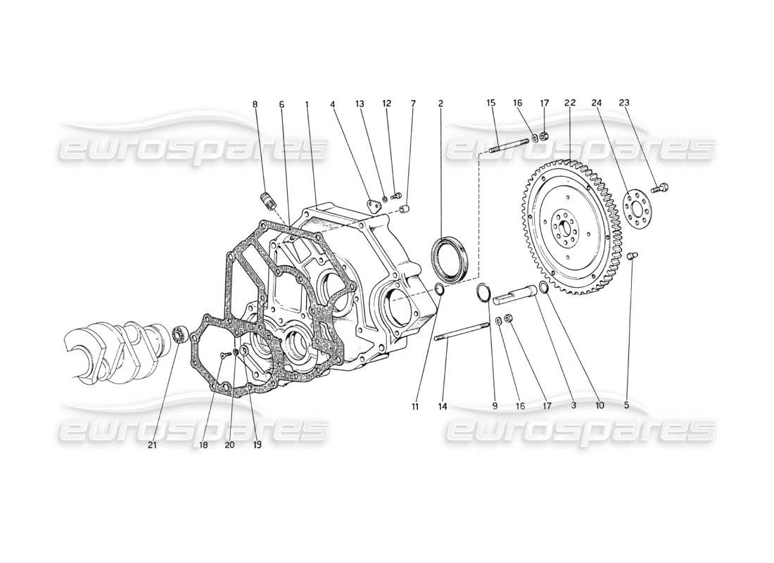 a part diagram from the ferrari 208 gt4 dino (1975) parts catalogue