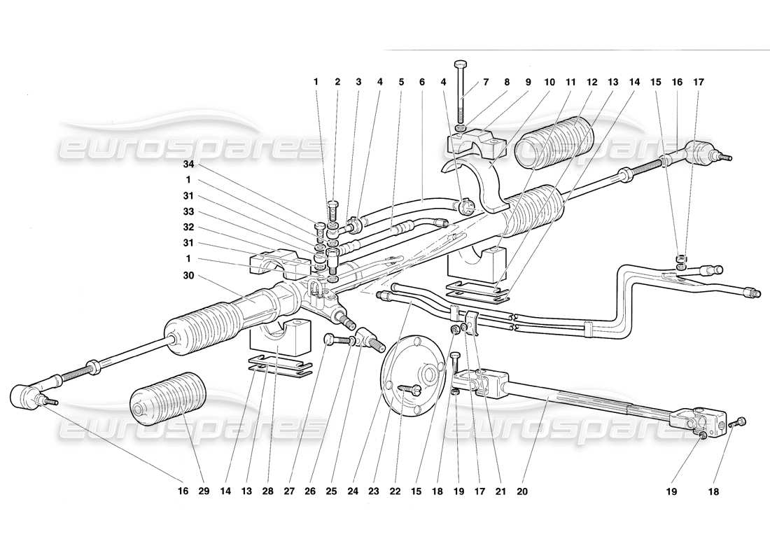 a part diagram from the lamborghini diablo vt (1994) parts catalogue