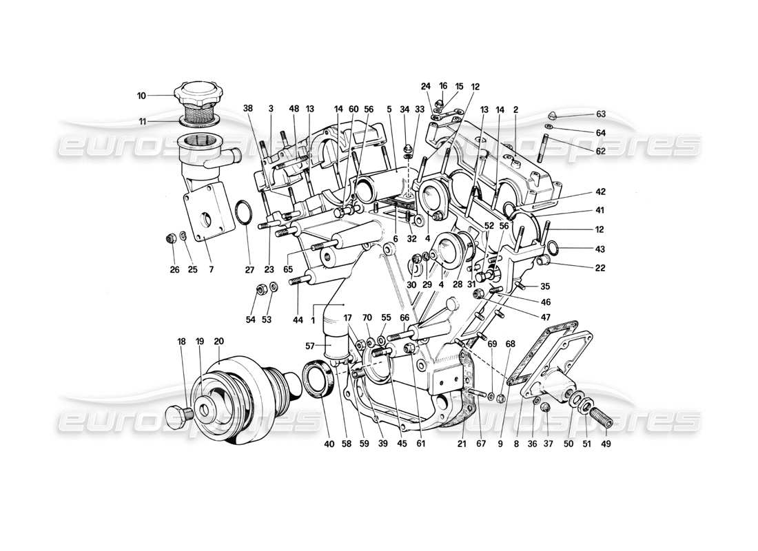 a part diagram from the ferrari 412 parts catalogue