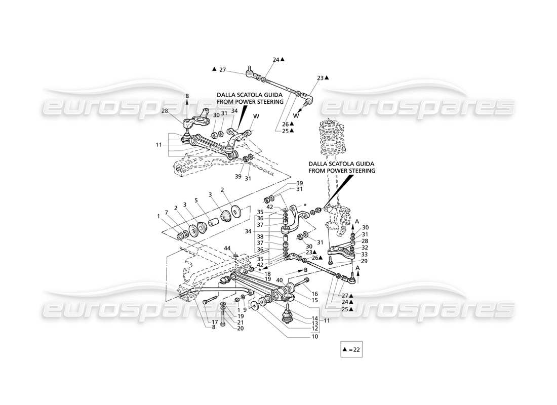 maserati qtp v8 evoluzione front suspension part diagram