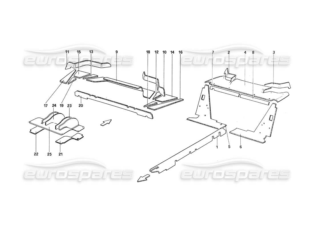 ferrari 288 gto insulations part diagram